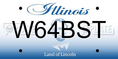W64BST Illinois License Plate