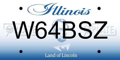 W64BSZ Illinois License Plate