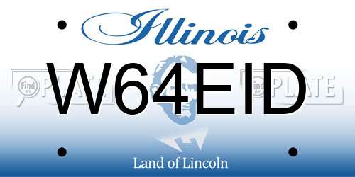 W64EID Illinois License Plate