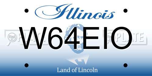 W64EIO Illinois License Plate