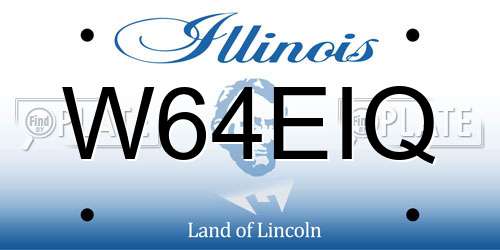 W64EIQ Illinois License Plate