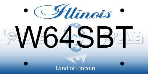 W64SBT Illinois License Plate