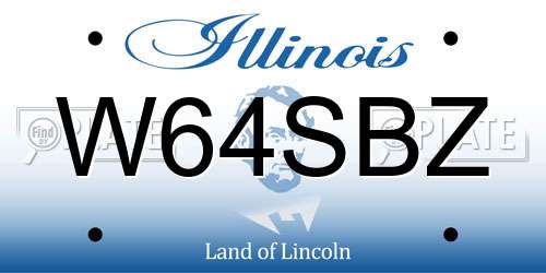W64SBZ Illinois License Plate