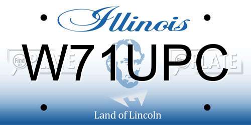 W71UPC Illinois License Plate