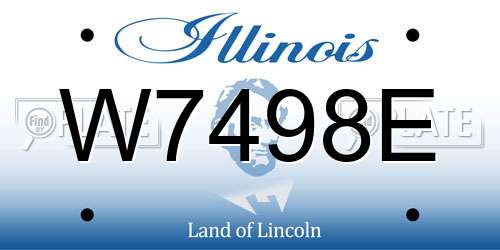 W7498E Illinois License Plate