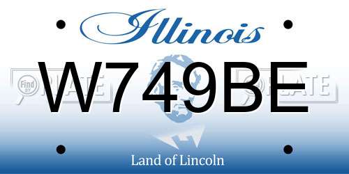 W749BE Illinois License Plate