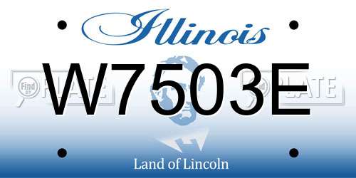 W7503E Illinois License Plate