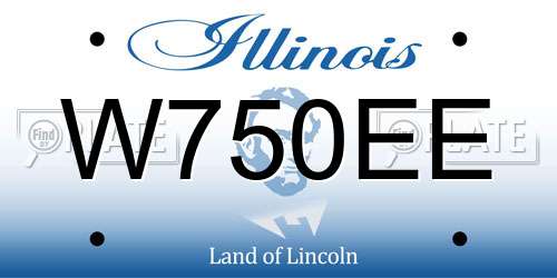 W750EE Illinois License Plate