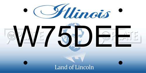 W75DEE Illinois License Plate