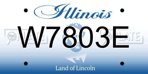 W7803E Illinois License Plate
