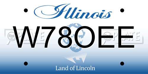 W78OEE Illinois License Plate
