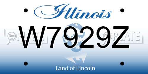 W7929Z Illinois License Plate