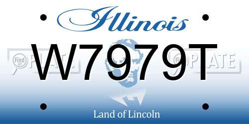 W7979T Illinois License Plate