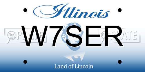 W7SER Illinois License Plate