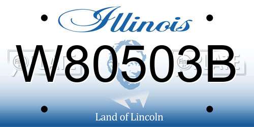 W80503B Illinois License Plate