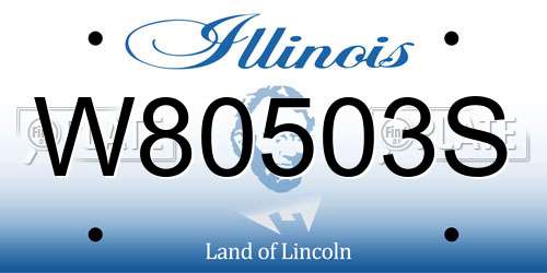 W80503S Illinois License Plate