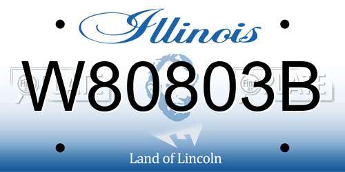 W80803B Illinois License Plate