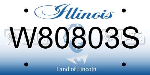 W80803S Illinois License Plate