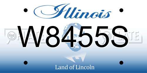 W8455S Illinois License Plate