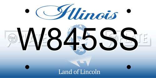 W845SS Illinois License Plate