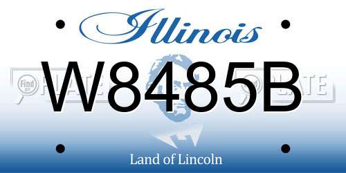 W8485B Illinois License Plate