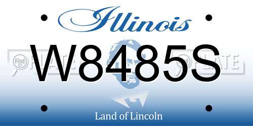 W8485S Illinois License Plate