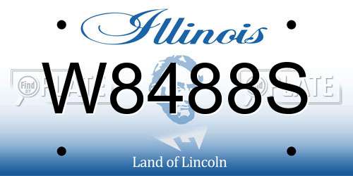 W8488S Illinois License Plate