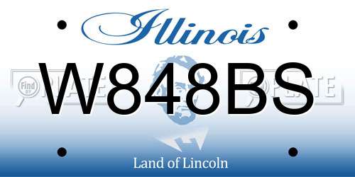 W848BS Illinois License Plate