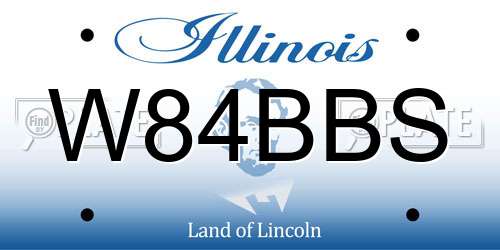 W84BBS Illinois License Plate