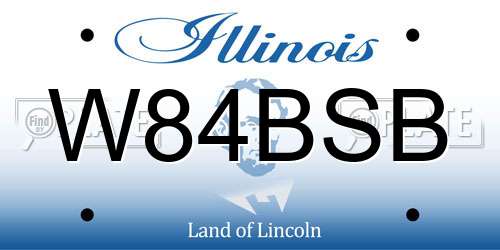 W84BSB Illinois License Plate