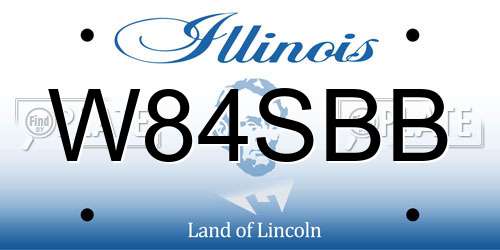 W84SBB Illinois License Plate