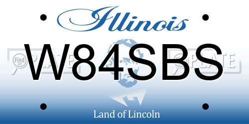 W84SBS Illinois License Plate