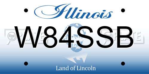 W84SSB Illinois License Plate