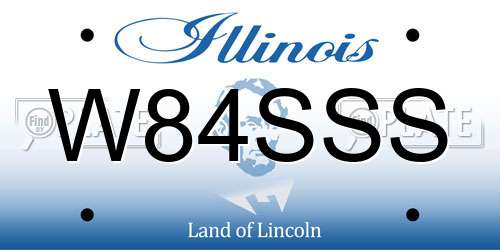 W84SSS Illinois License Plate