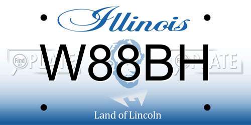 W88BH Illinois License Plate