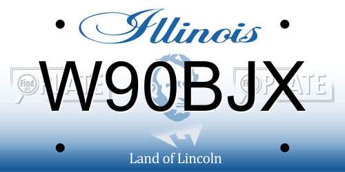 W90BJX Illinois License Plate