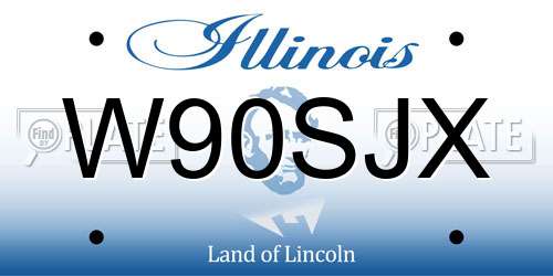 W90SJX Illinois License Plate
