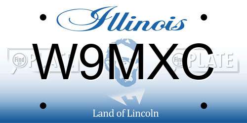 W9MXC Illinois License Plate