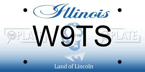 W9TS Illinois License Plate