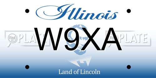 W9XA Illinois License Plate