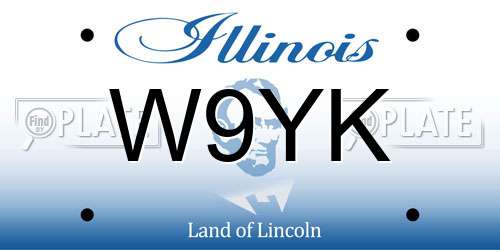 W9YK Illinois License Plate