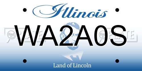 WA2A0S Illinois License Plate