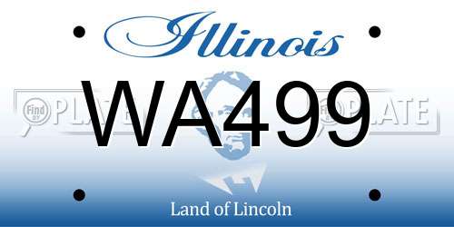 WA499 Illinois License Plate