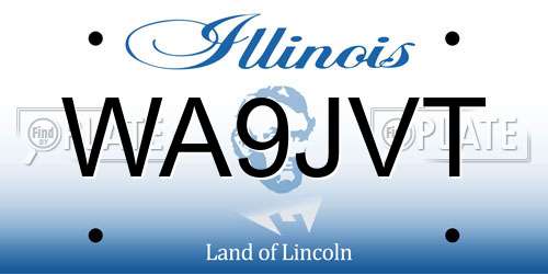 WA9JVT Illinois License Plate