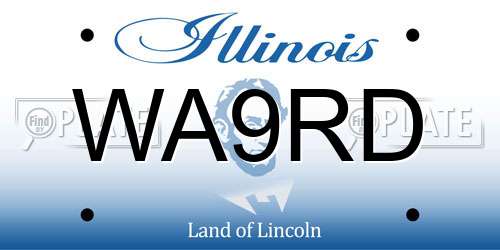 WA9RD Illinois License Plate