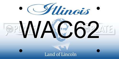 WAC62 Illinois License Plate