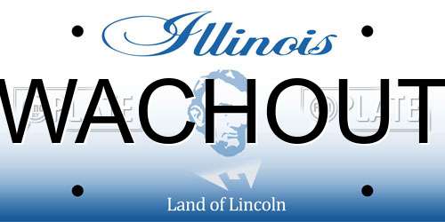 WACHOUT Illinois License Plate