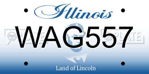 WAG557 Illinois License Plate