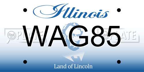 WAG85 Illinois License Plate