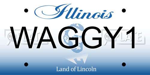 WAGGY1 Illinois License Plate